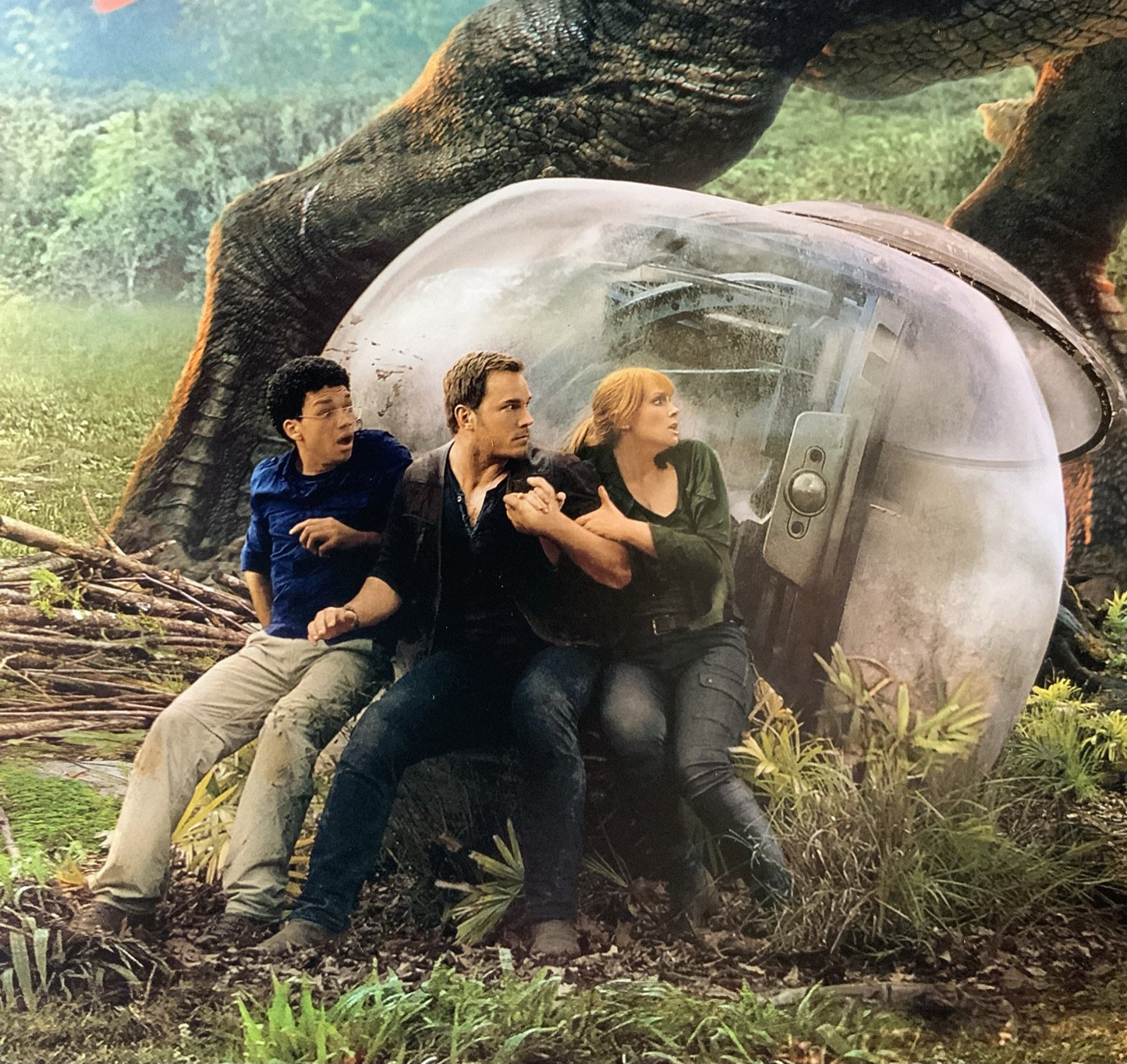 An original movie poster for the film Jurassic World: Fallen Kingdom