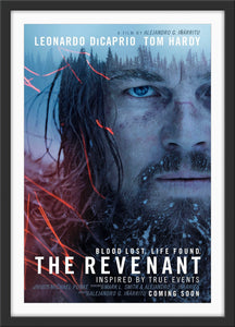 An original movie poster for the Leonardo DiCaprio film The Revenant