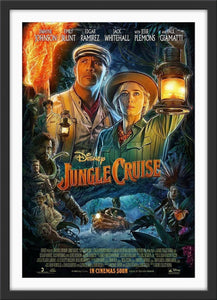 An original movie poster for the Disney film Jungle Cruise