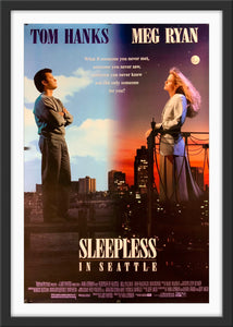 An original movie poster for the film Sleepless In Seattle