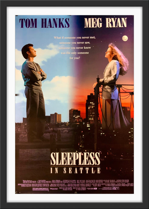An original movie poster for the film Sleepless In Seattle