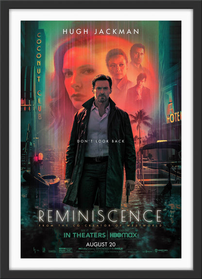 An original movie poster for the Hugh Jackman film Reminiscience