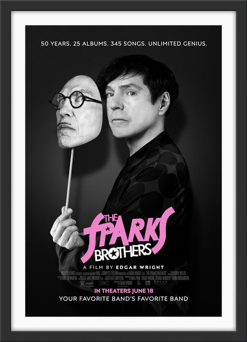 An original movie poster for the Edgar Wright film The Sparks Brothers