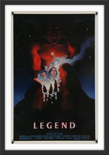 An original movie poster for the Tom Cruise film Legend
