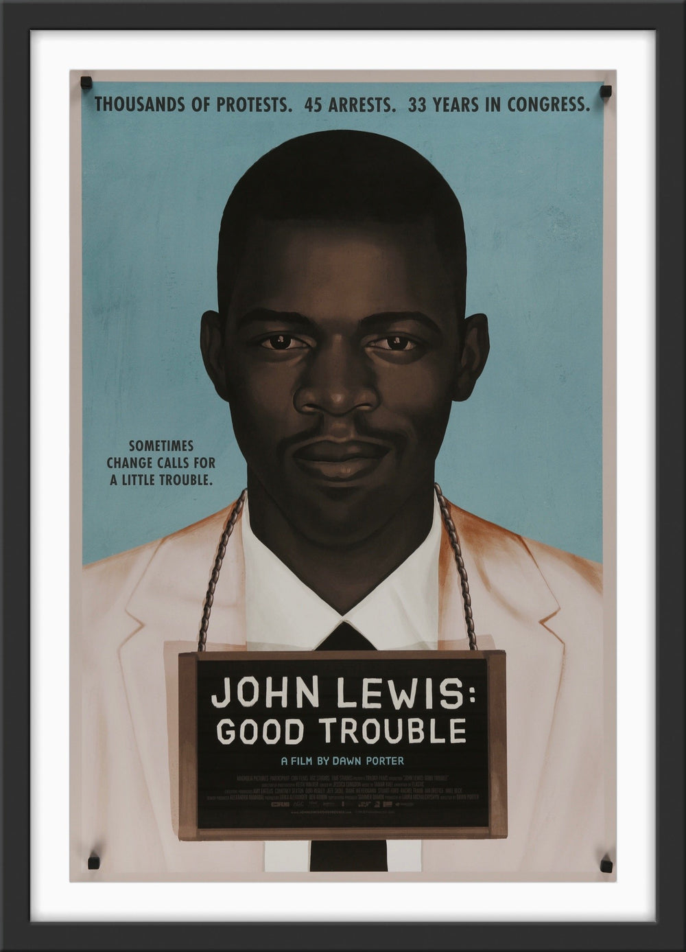 An original movie poster for the film John Lewis: Good Trouble
