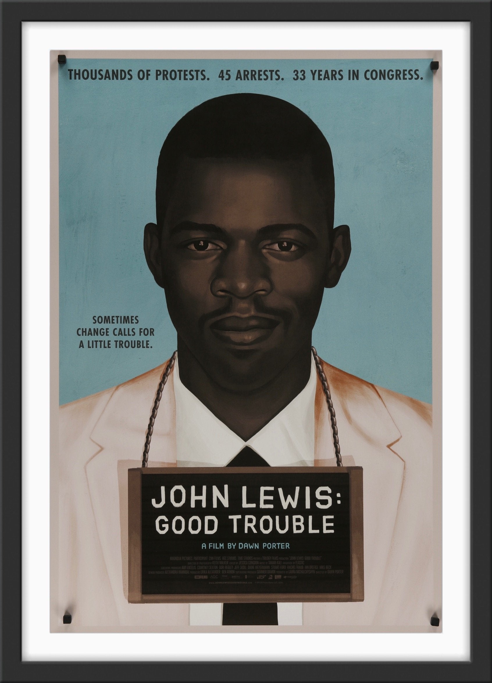 An original movie poster for the film John Lewis: Good Trouble