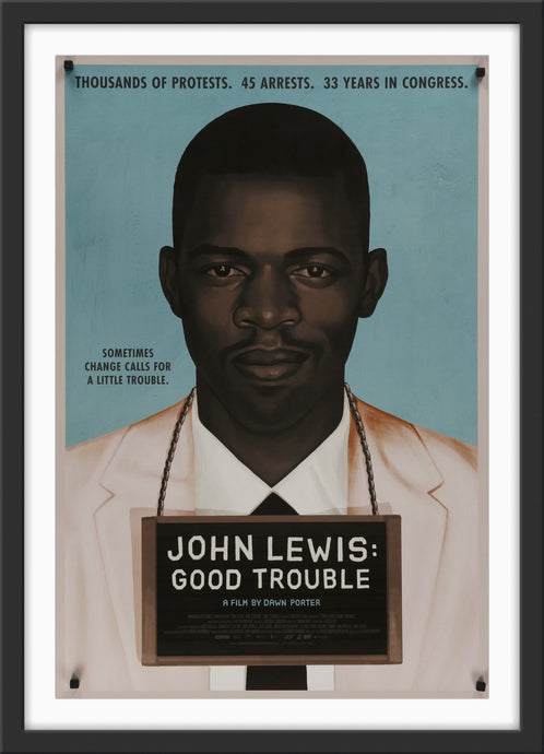 An original movie poster for the film John Lewis: Good Trouble