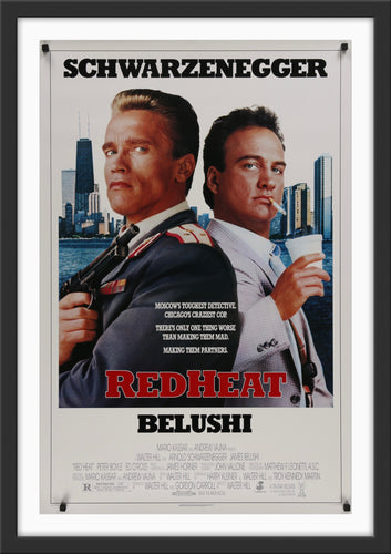 An original movie poster for the film Red Heat