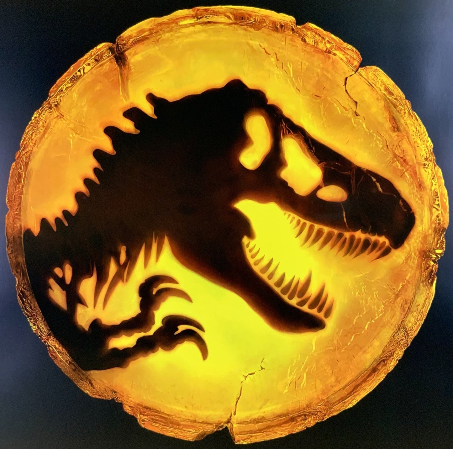 An original movie poster for the film Jurassic World: Dominion