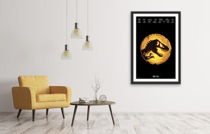An original movie poster for the film Jurassic World: Dominion