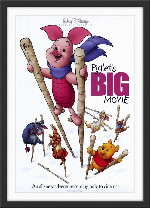An original movie poster for the Disney Winnie the Pooh film Piglet's Big Movie