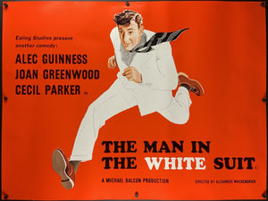 An original movie poster for the Ealing Studios comedy film The Man In The White Suit