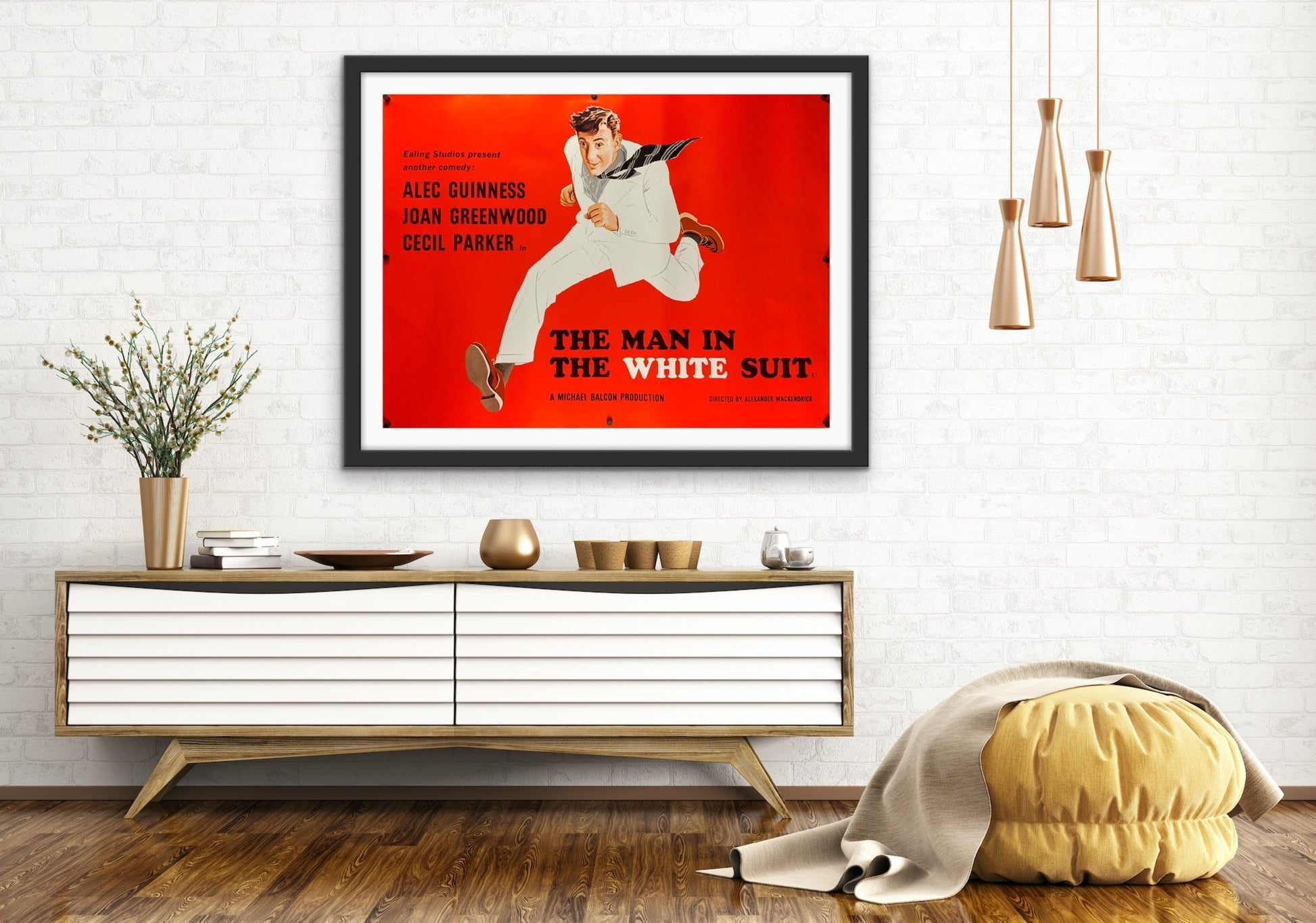 An original movie poster for the Ealing Studios comedy film The Man In The White Suit