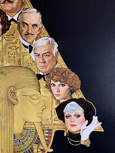 An original movie poster with art by Richard Amsel for the Agatha Christie film Death on the Nile