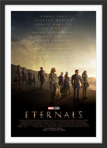 An original movie poster for the Marvel MCU film Eternals
