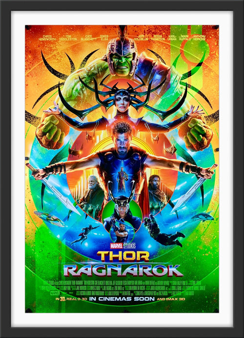 An original movie poster for the MCU / Marvel film Thor: Ragnarok