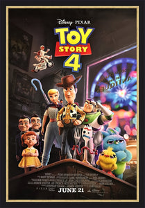 An original movie poster for the Disney / Pixar film Toy Story 4