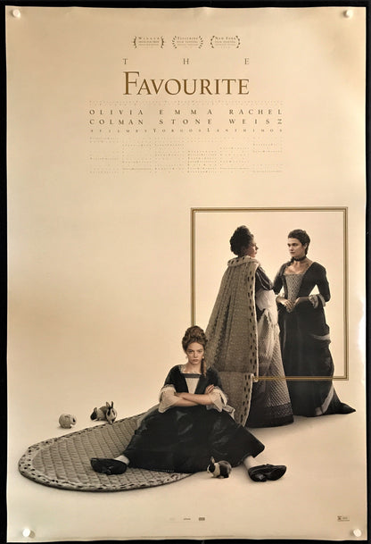 An original movie poster for the film The Favourite