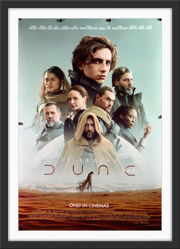 An original movie poster for the Denis Villeneuve film DUNE