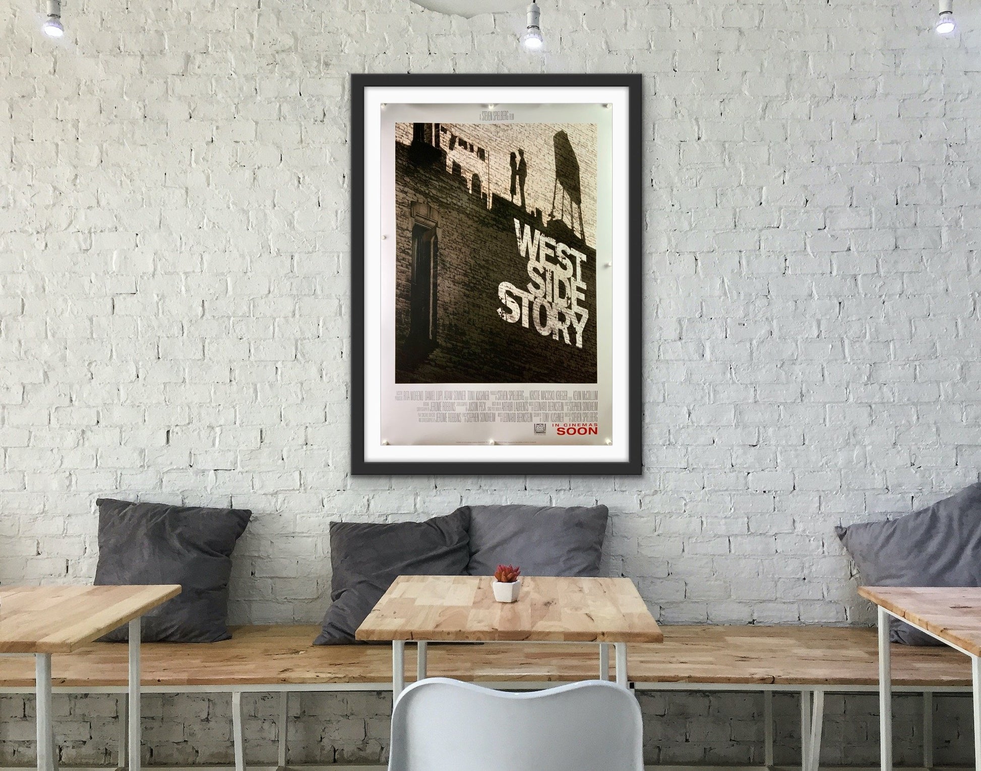 An original movie poster for Stephen Spielberg's 2021 musical West Side Story