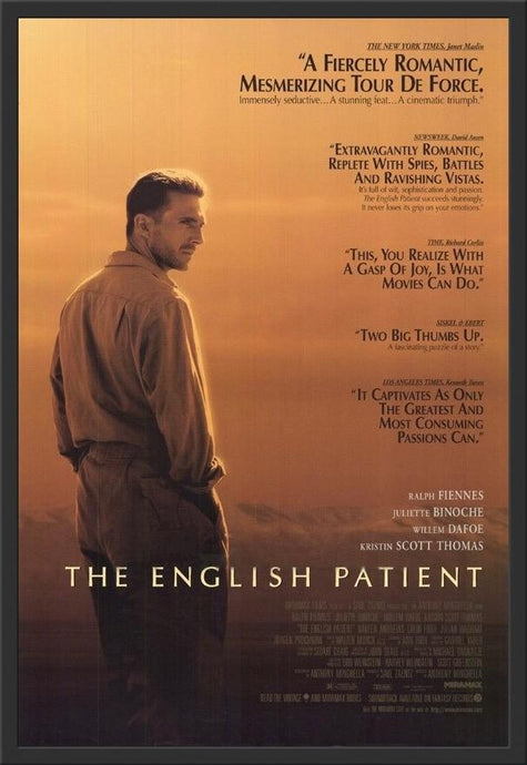 An original movie poster for the film The English Patient