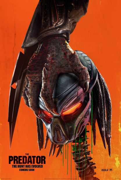 An original movie poster for the 2018 film The Predator