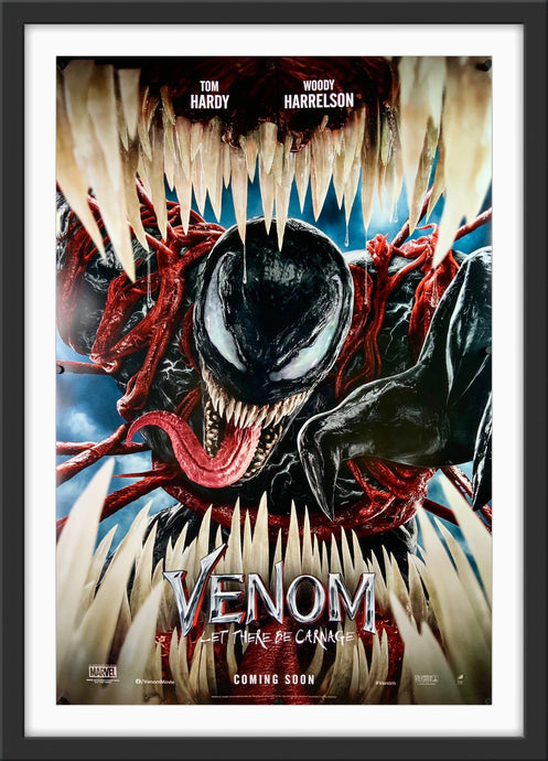 An original movie poster for the Tom Hardy film Venom Let There Be Carnage