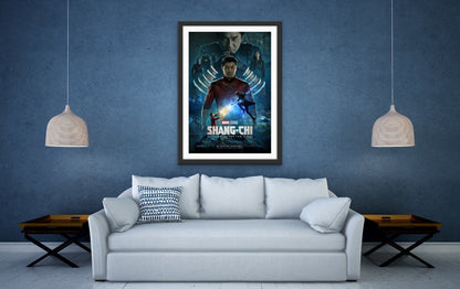 An original movie poster for the Marvel film Shang-Chi and the Legend of the Ten Rings