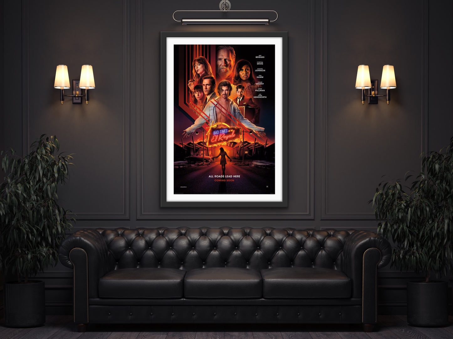 An original movie poster for the film Bad Times At The El Royale