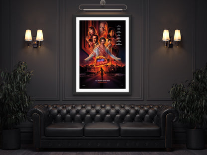 An original movie poster for the film Bad Times At The El Royale