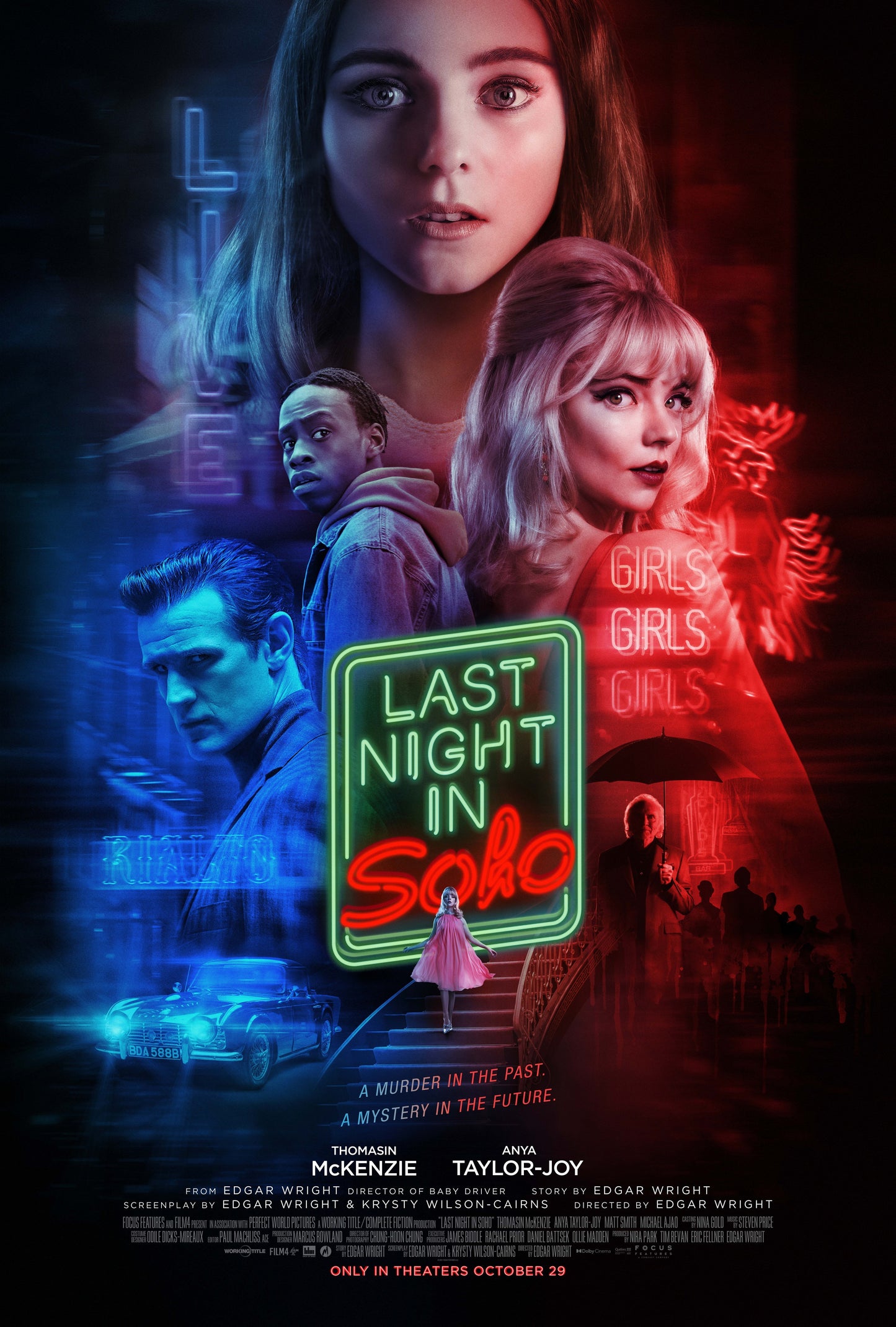 An original movie poster for the Edgar Wright film Last Night In Soho