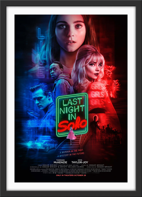 An original movie poster for the Edgar Wright film Last Night In Soho