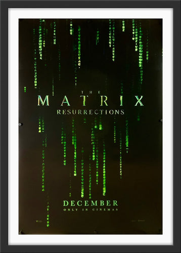 An original movie poster for the film The Matrix Resurrections