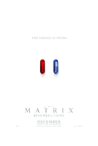 An original movie poster for the film The Matrix Resurrections
