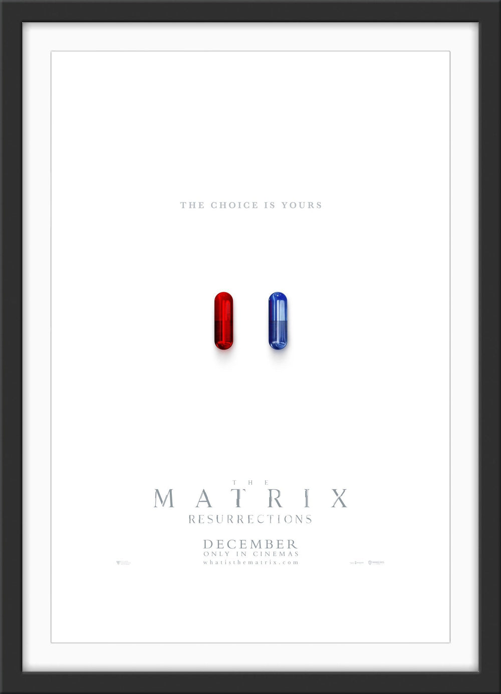 An original movie poster for the film The Matrix Resurrections