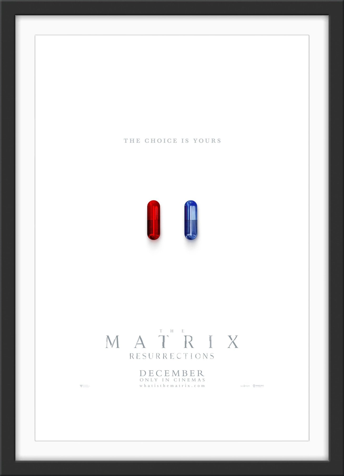 An original movie poster for the film The Matrix Resurrections