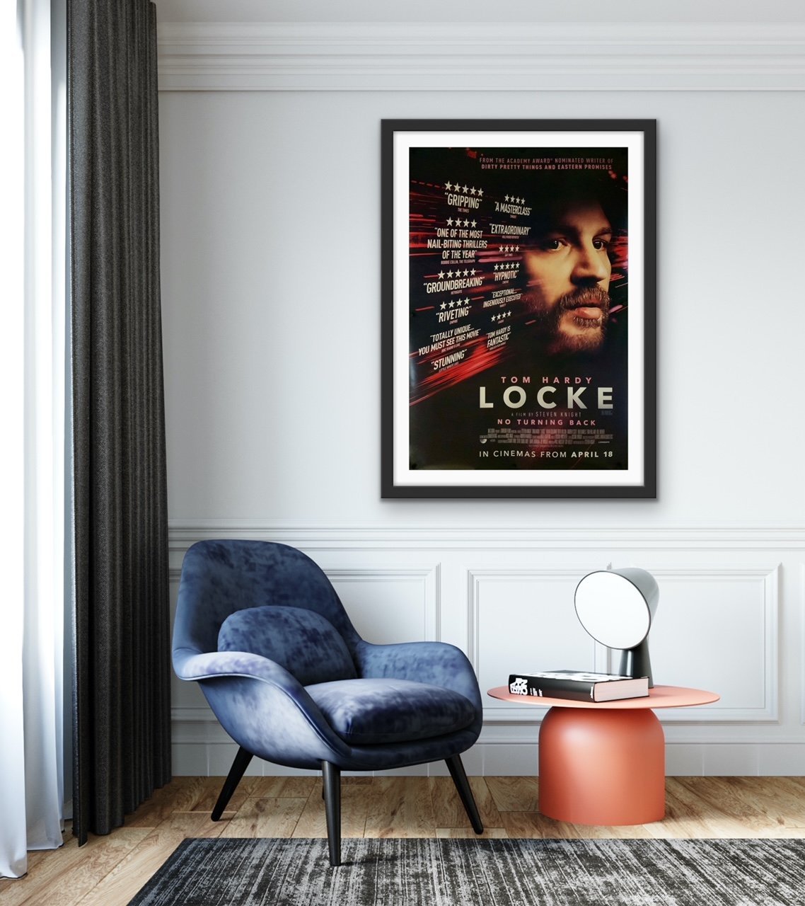 An original movie poster for the Tom Hardy film Locke