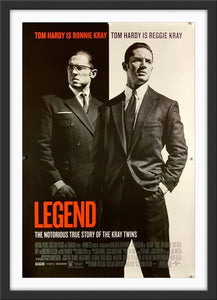 An original movie poster for the Tom Hardy film Legend