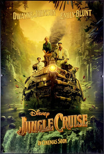An original movie poster for the Disney film Jungle Cruise