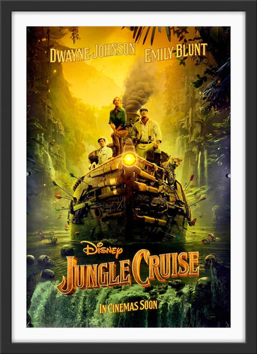 An original movie poster for the Disney film Jungle Cruise