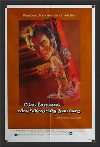 An original movie poster for the Clint Eastwood film Any Which Way You Can