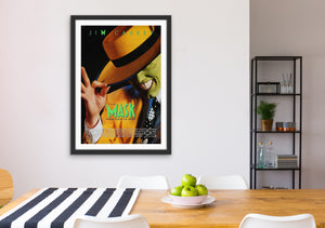 An original movie poster for the Jim Carrey film The Mask