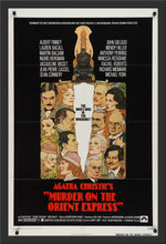 Load image into Gallery viewer, An original movie poster by Richard Amsel for the Agatha Christie film Murder on the Orient Express