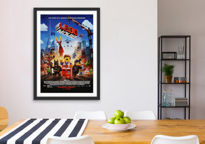 An original movie poster for the 2014 film The Lego Movie