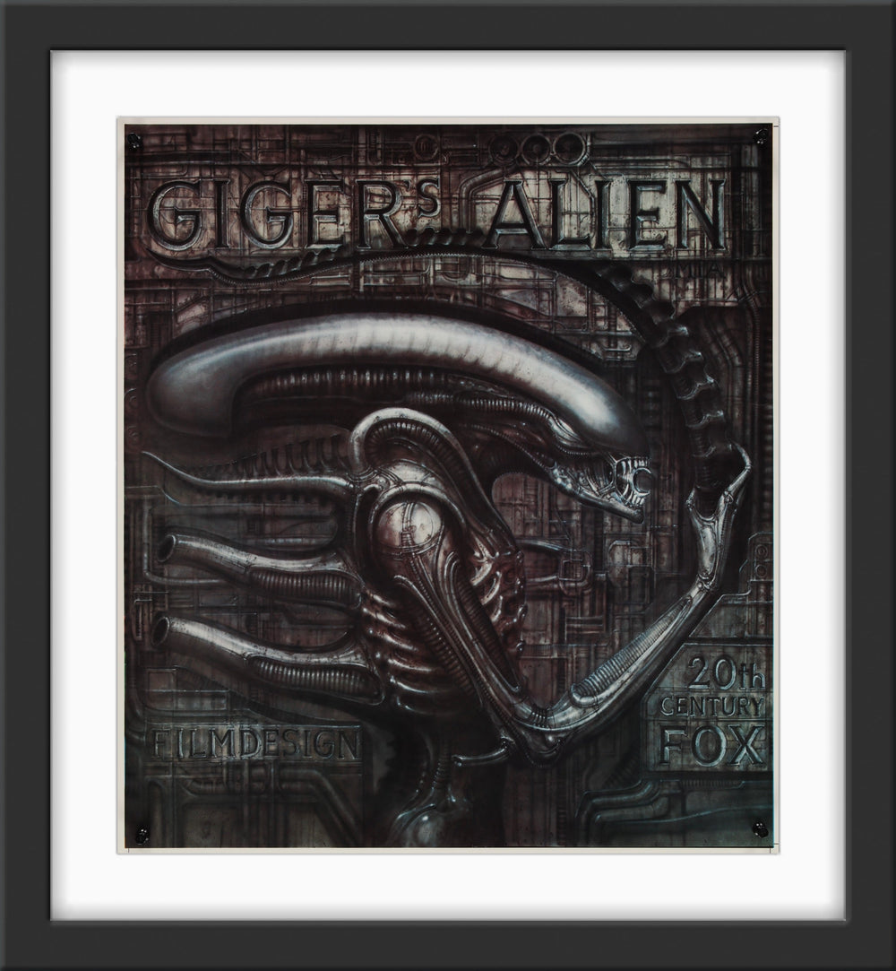 An original advertising poster celebrating Giger's work on the Alien in Ridley Scott's Alien
