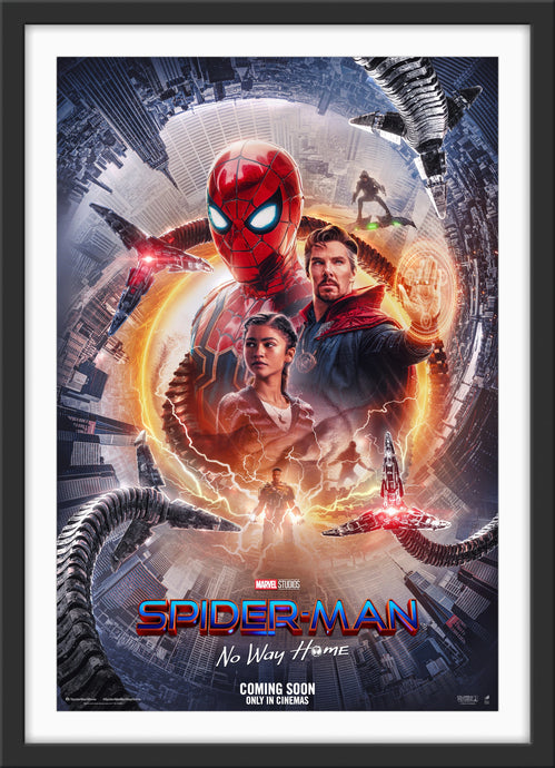 An original movie poster for the Marvel film Spider-Man No Way Home