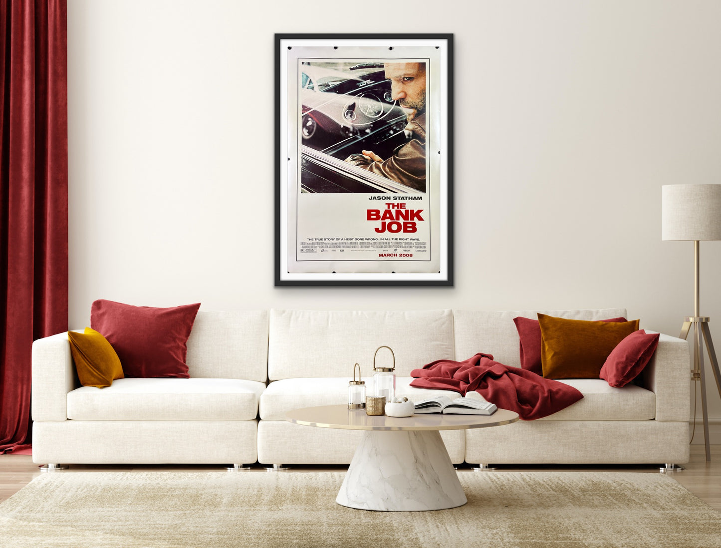 An original movie poster for the Jason Statham film The Bank Job