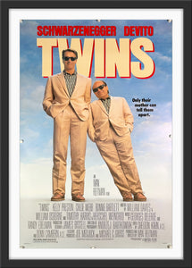 A guaranteed original movie poster for the Arnold Schwarzenegger and Danny DeVito film Twins