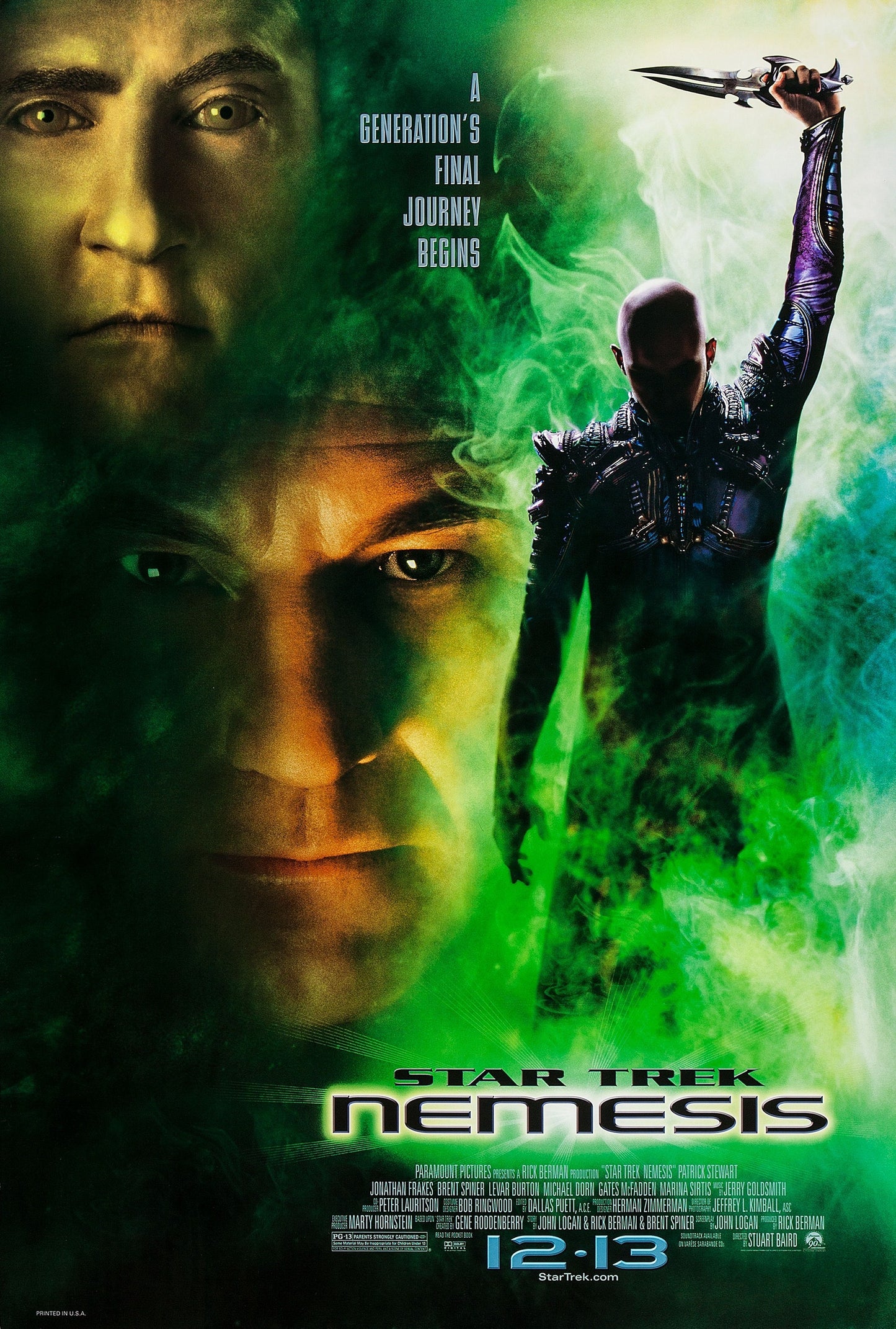 An original movie poster for the film Star Trek: Nemesis