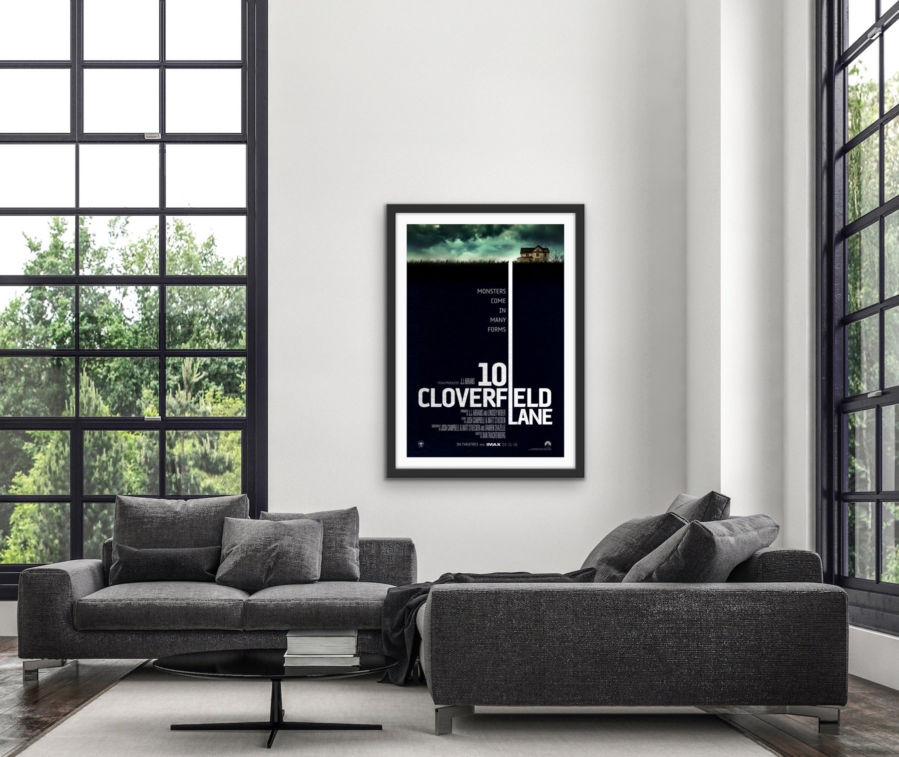 An original movie poster for the film 10 Cloverfield Lane